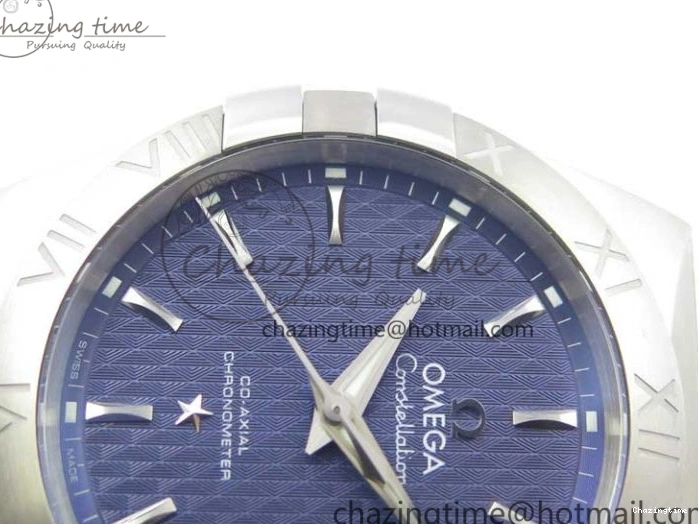 0119 SunProtective Constellation 38mm SS VSF 1:1 Best Edition Blue Textured Dial on SS Bracelet A8500 Super Clone 7917